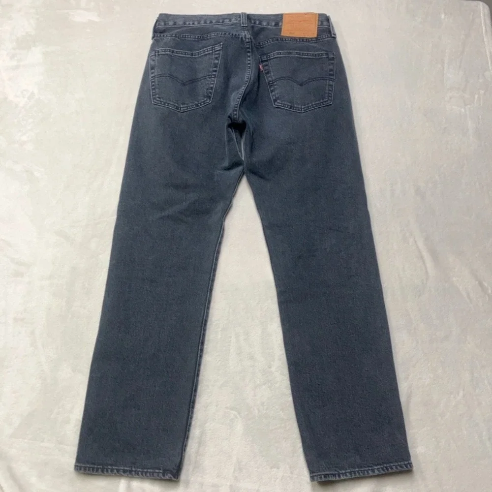Levi's 501 Premium Jeans Men 32x30 (Fits 30x30) Gray Black Straight Vtg Style